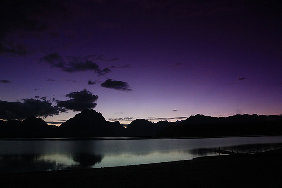 Subtle sunset over Jackson Lake