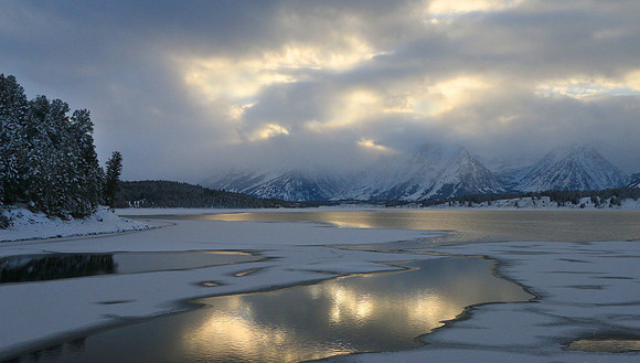 Jackson Lake shimmers