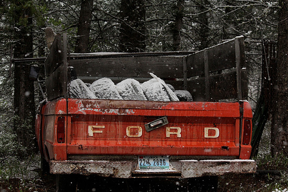 Vintage Ford & snow