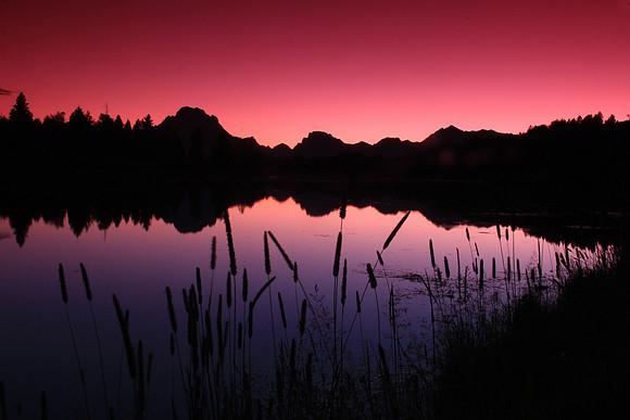 Mount Moran reflects in the Oxbow Bend of the Snake River
